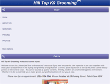 Tablet Screenshot of hilltopk9grooming.com